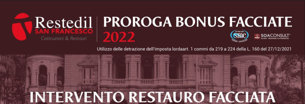bonus. facciata 2022